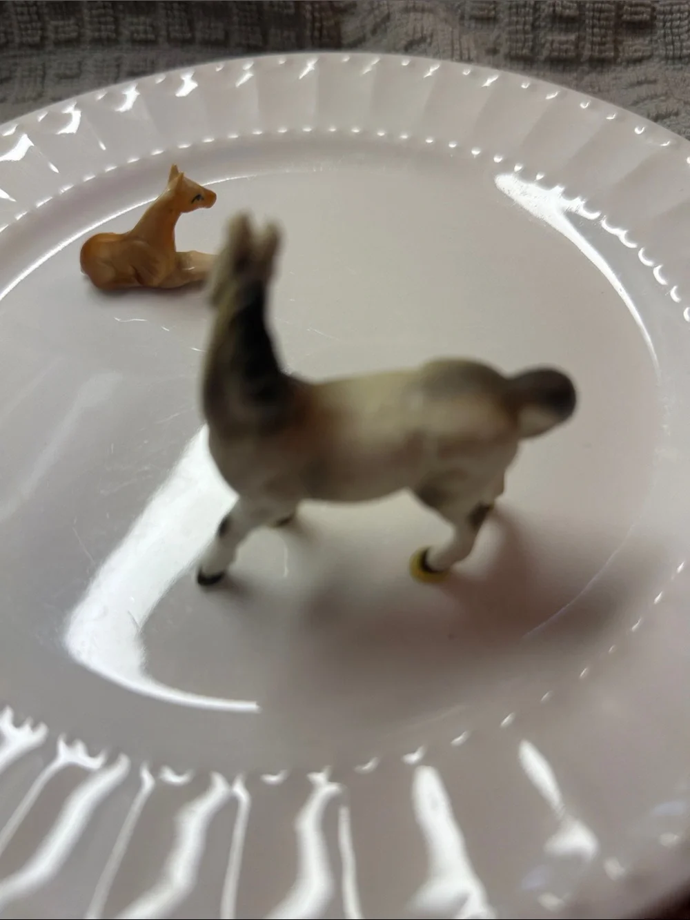 Vintage miniature ceramic horse figurines